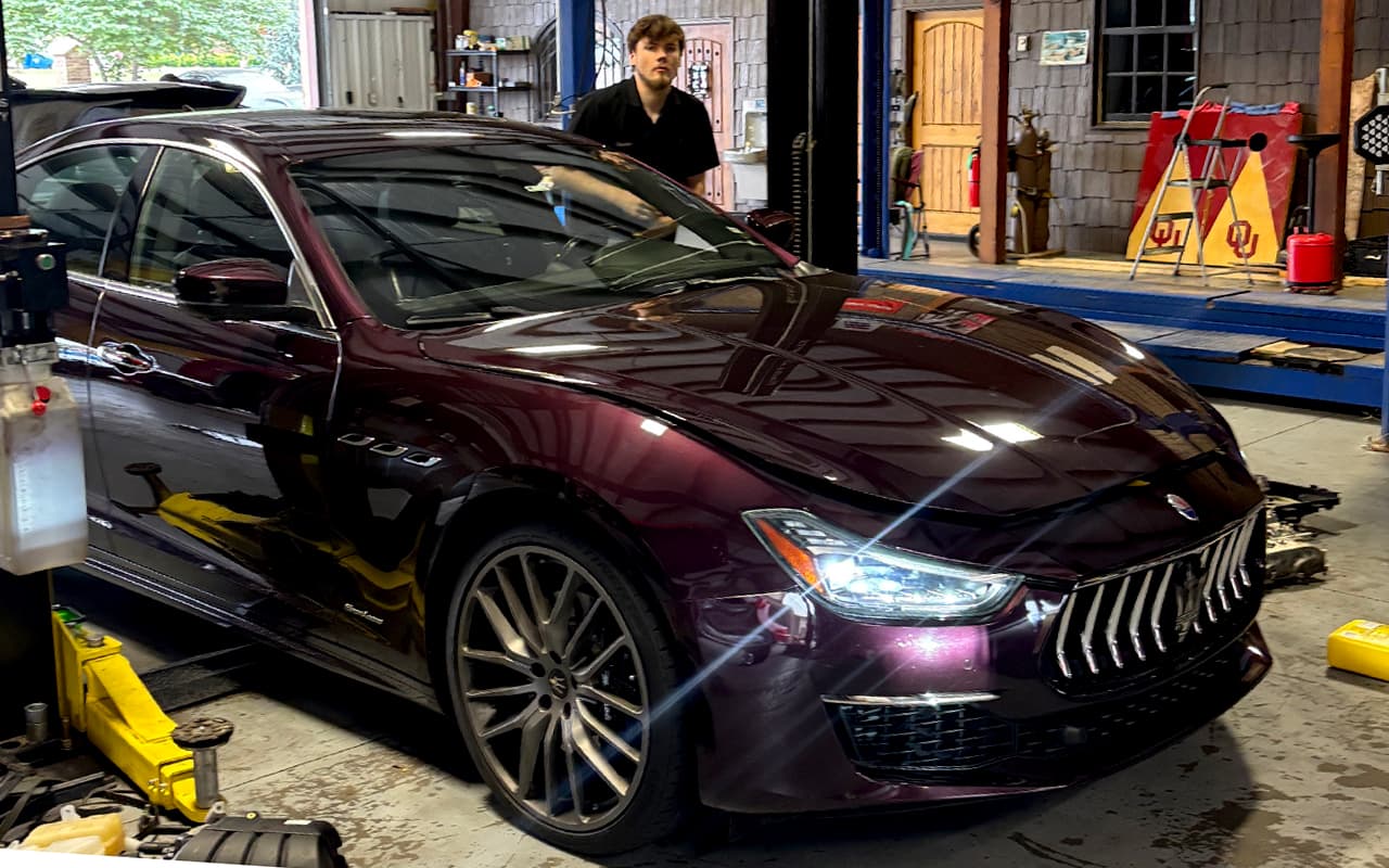 Maserati receiving diagnostic service at Impact Auto Repair